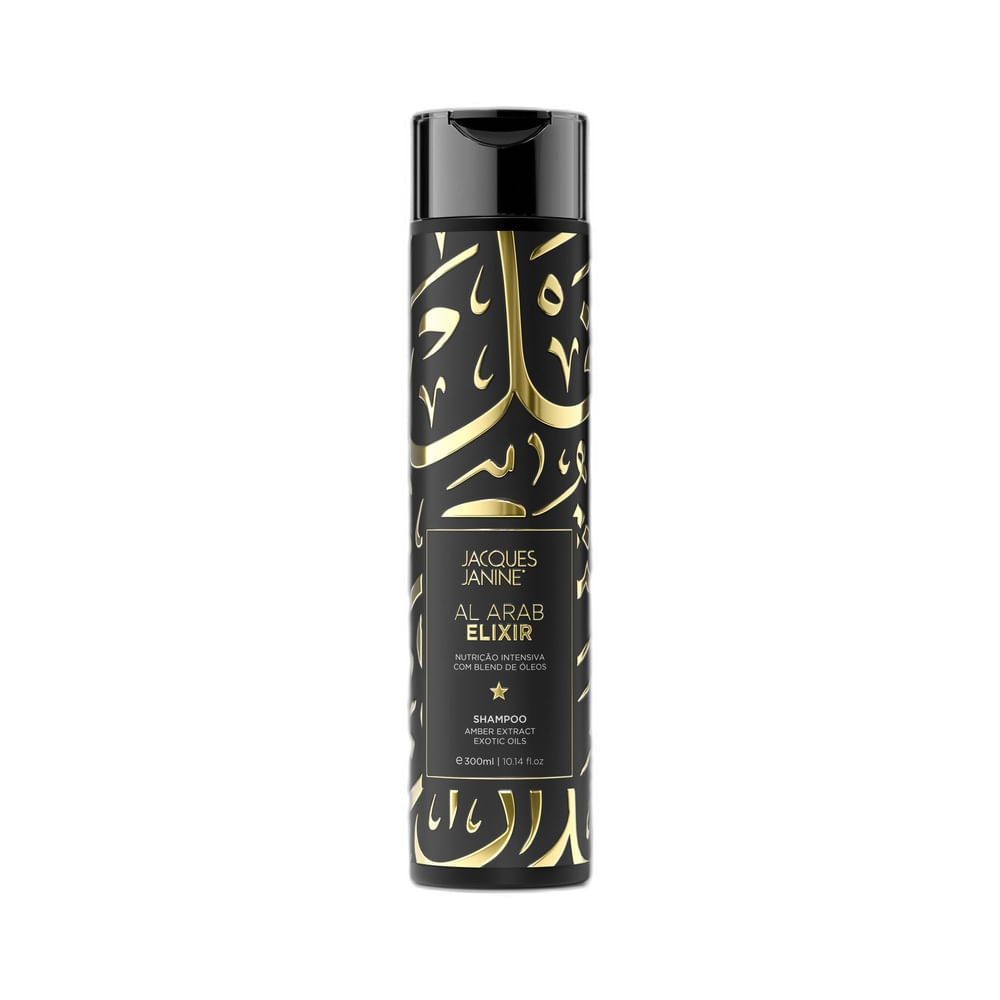 Shampoo Jacques Janine Al Arab Elixir 300ml em destaque.